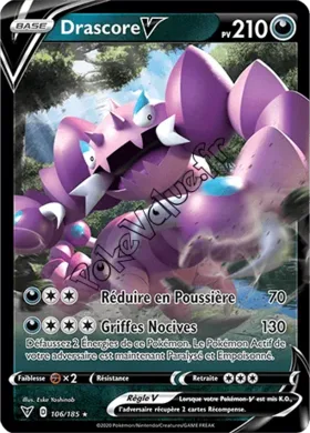 Carte Pokémon Drascore V n°106 de la série Voltage Éclatant