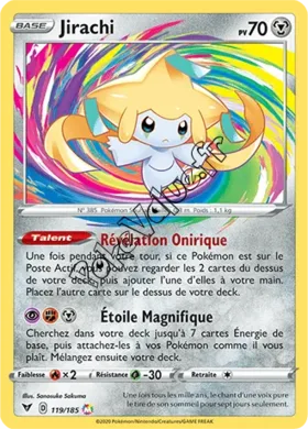 Carte Pokémon Jirachi n°119 de la série Voltage Éclatant