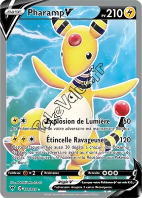 Carte Pokémon Pharamp V n°171 de la série Voltage Éclatant