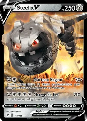 Carte Pokémon Steelix V n°115 de la série Voltage Éclatant