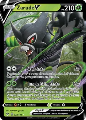 Carte Pokémon Zarude V n°22 de la série Voltage Éclatant