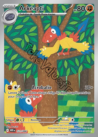 Carte Pokémon Arkéapti  n°131 de la série Flamme Blanche