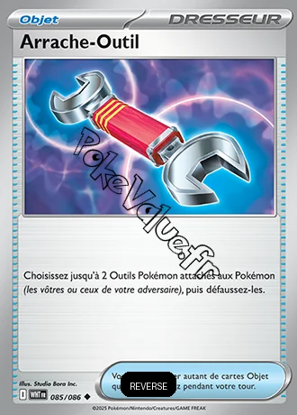 Carte Pokémon Arrache Outil Reverse n°85 de la série Flamme Blanche