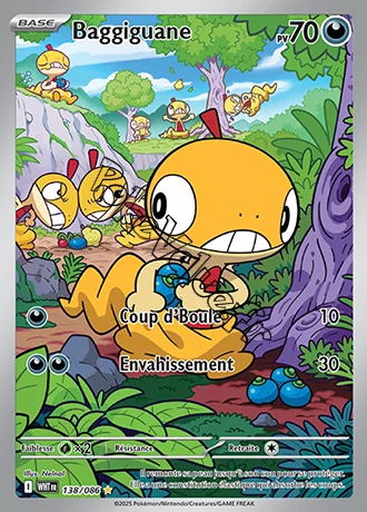 Carte Pokémon Baggiguane  n°138 de la série Flamme Blanche