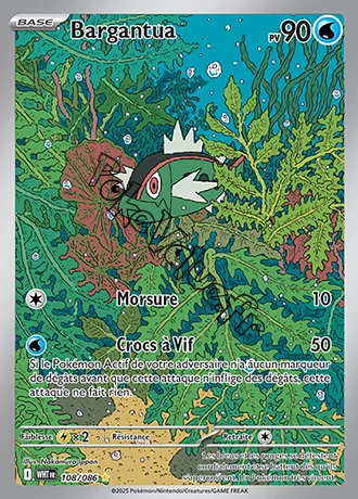Carte Pokémon Bargantua  n°108 de la série Flamme Blanche