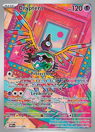Carte Pokémon Cryptéro  n°121 de la série Flamme Blanche