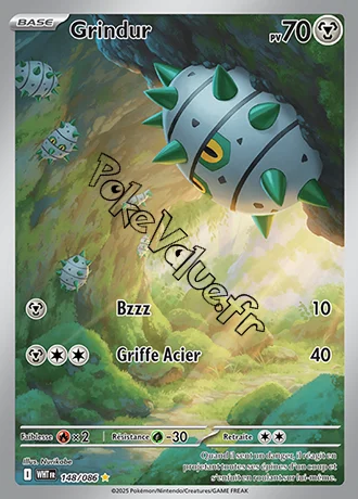 Carte Pokémon Grindur  n°148 de la série Flamme Blanche