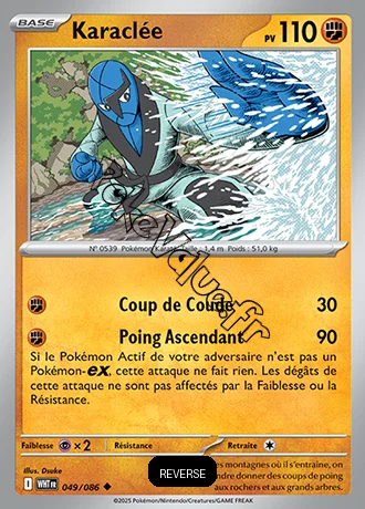 Carte Pokémon Karaclée Reverse n°49 de la série Flamme Blanche