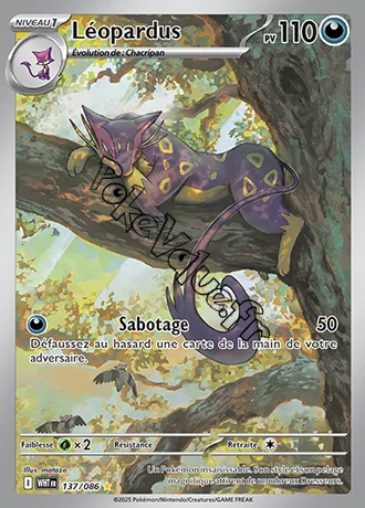 Carte Pokémon Léopardus  n°137 de la série Flamme Blanche
