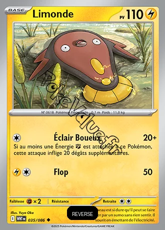 Carte Pokémon Limonde Reverse n°35 de la série Flamme Blanche