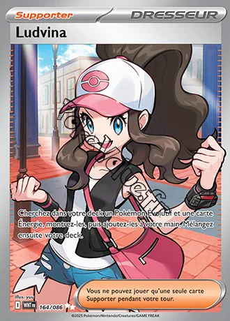 Carte Pokémon Ludvina n°164 de la série Flamme Blanche