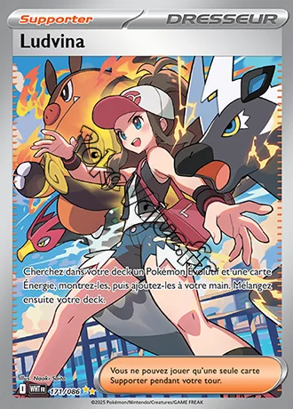 Carte Pokémon Ludvina n°171 de la série Flamme Blanche
