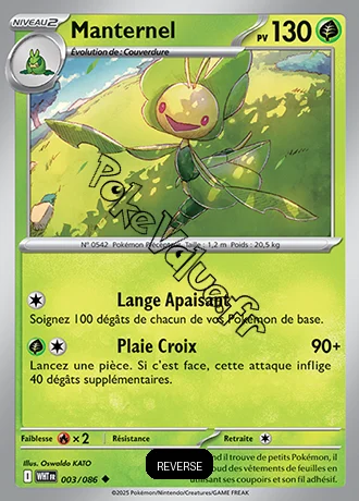 Carte Pokémon Manternel Reverse n°3 de la série Flamme Blanche