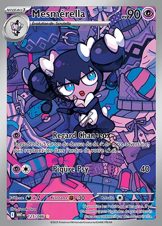 Carte Pokémon Mesmérella  n°125 de la série Flamme Blanche