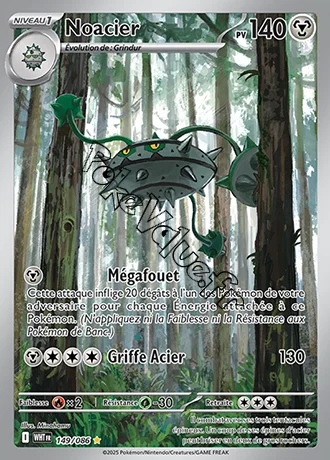Carte Pokémon Noacier  n°149 de la série Flamme Blanche