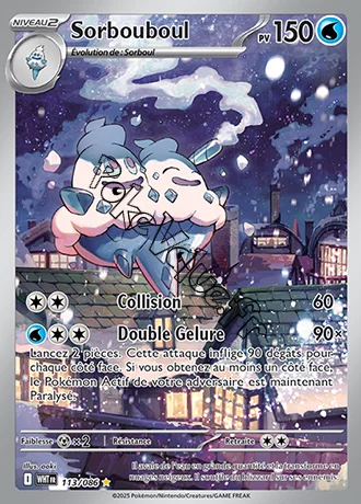Carte Pokémon Sorbouboul  n°113 de la série Flamme Blanche