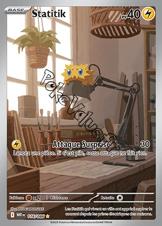 Carte Pokémon Statitik  n°116 de la série Flamme Blanche