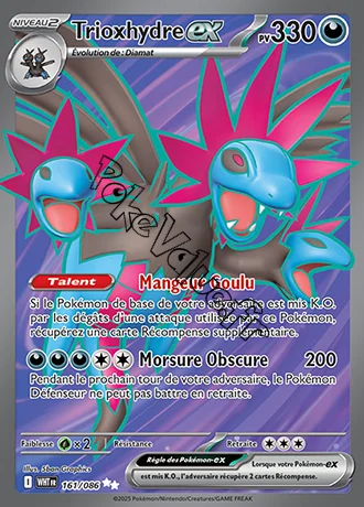 Carte Pokémon Trioxhydre ex  n°161 de la série Flamme Blanche
