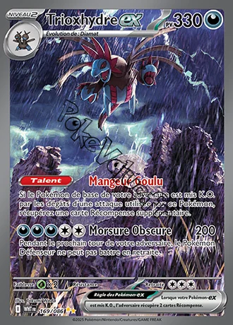 Carte Pokémon Trioxhydre ex  n°169 de la série Flamme Blanche