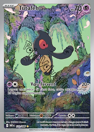 Carte Pokémon Tutafeh  n°122 de la série Flamme Blanche