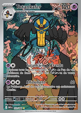 Carte Pokémon Tutankafer  n°123 de la série Flamme Blanche