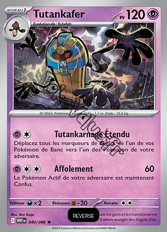 Carte Pokémon Tutankafer Reverse n°40 de la série Flamme Blanche