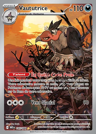 Carte Pokémon Vaututrice  n°145 de la série Flamme Blanche