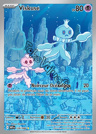 Carte Pokémon Viskuse  n°126 de la série Flamme Blanche