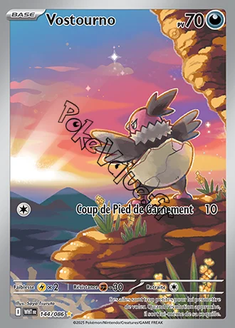 Carte Pokémon Vostourno  n°144 de la série Flamme Blanche